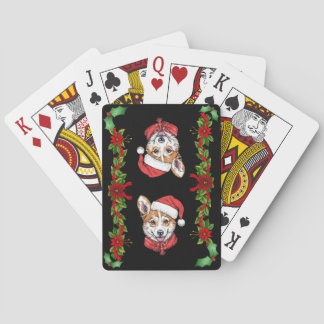 Corgi Santa Christmas Playing Cards