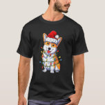Corgi Santa Christmas Tree Lights Xmas Boys Kid Me T-Shirt<br><div class="desc">Corgi Santa Christmas Tree Lights Xmas Boys Kid Men Love Dog</div>