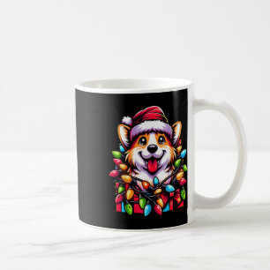 Corgi Santa Christmas Tree Lights Xmas Boys Men Co Coffee Mug