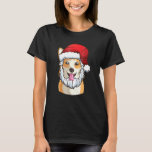 Corgi Santa Claus Christmas Gif T-Shirt<br><div class="desc">Corgi Santa Claus Christmas Gif</div>