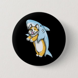 Corgi Shark Funny Corgi Costume 988  6 Cm Round Badge