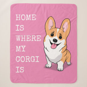 Corgi Sherpa Blanket