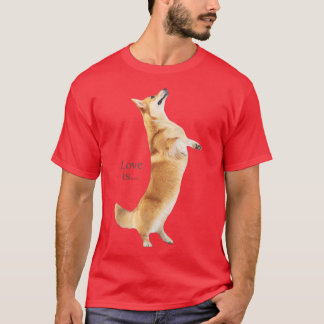 Corgi Shirt Love Is Dog Mom Dad Tee Puppy Pet Wome
