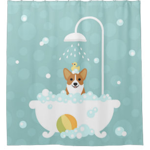 Corgi Shower Curtain