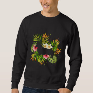Corgi Silhouette Tropical Leaves 740 Sweatshirt