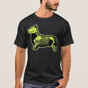 Corgi Skeleton Halloween Men Dog Skull T-Shirt
