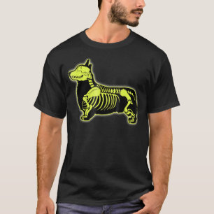 Corgi Skeleton Halloween Men Dog Skull T-Shirt