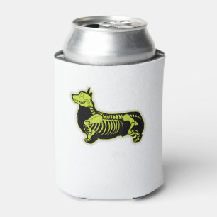 Corgi Skeleton Halloween Men Women Dog Lovers Rib  Can Cooler