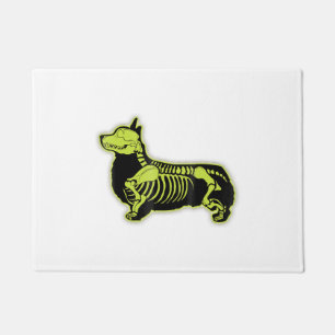 corgi skeleton t halloween men funny dog skull doormat