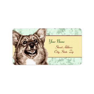 Corgi Sketch Label