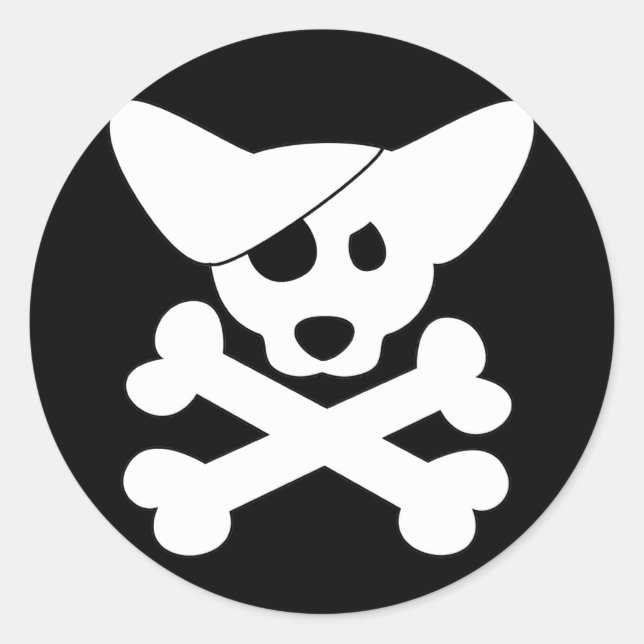 Corgi Skull & Crossbones Stickers (Front)