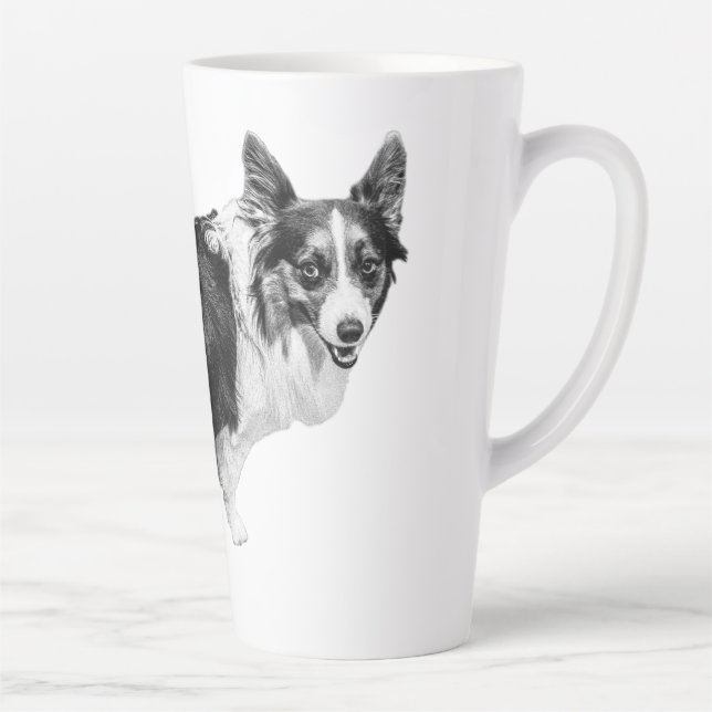 Corgi Spark in Snowlight Latte Mug (Right)