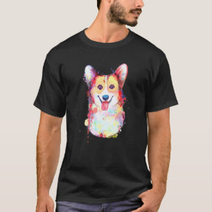 Corgi Splash Art Graphic Corgi Painting T-Shirt