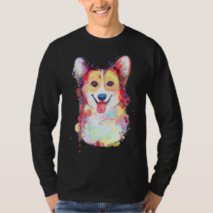 Corgi Splash Art Graphic Corgi Painting T-Shirt