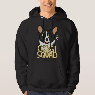 Corgi Squad Black Hoodie