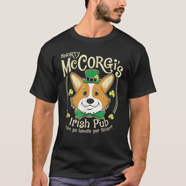 Corgi St. Patrick's Day T-Shirt (Front)