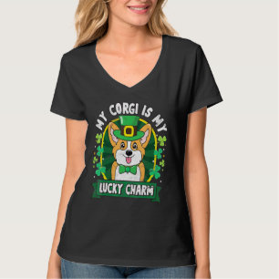 Corgi St Patricks Lucky Charm Mum Dad T-Shirt