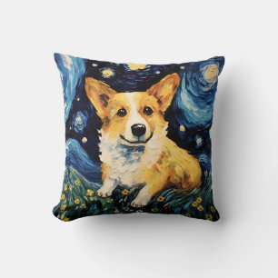 Corgi Starry Night Cushion