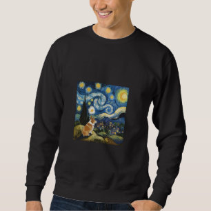 Corgi Starry Night Van Gogh Gifts For Corgi Mum Co Sweatshirt