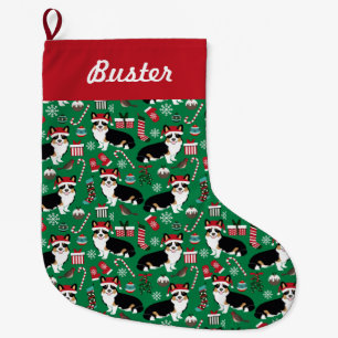Corgi Stocking - cute corgis design christmas