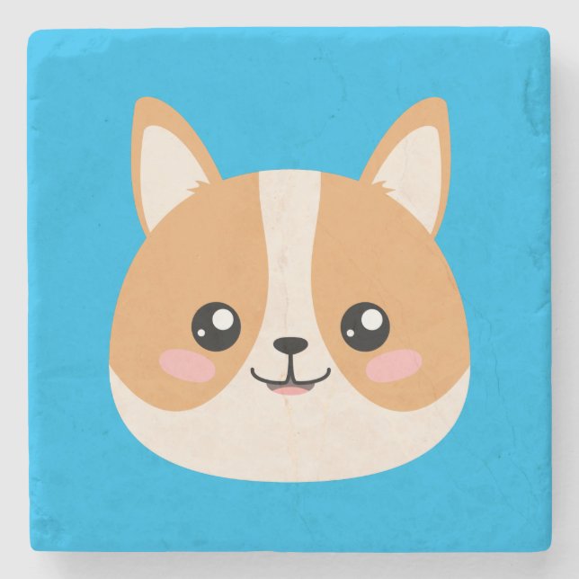 Corgi Stone Coaster (Front)