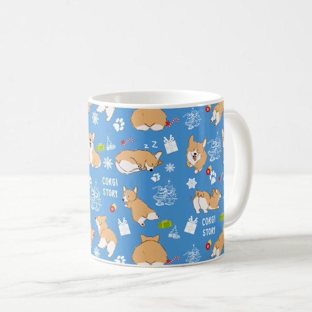 Corgi Story Christmas Coffee Mug (Front Right)