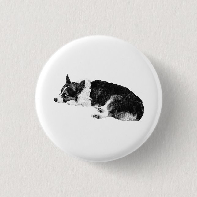 Corgi Subtle Tone 3 Cm Round Badge (Front)