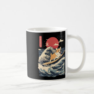 Corgi Surfing Japanese Wave _2 Coffee Mug