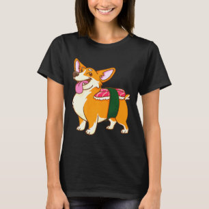 Corgi Sushi Asian Dog Food Novelty T-Shirt