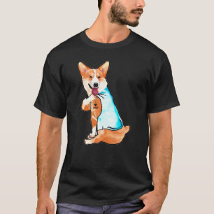 Corgi Tattoos I Love Dad Sitting Fathers Day T-Shirt