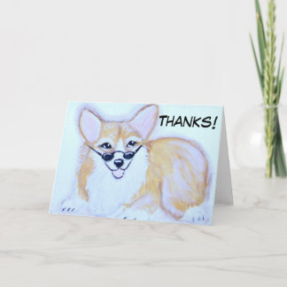 Corgi Thank you card