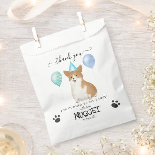 Corgi Thank You Dog Treat Party Favour Bags