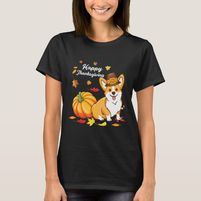 Corgi Thanksgiving For Dog  550 T-Shirt (Front)