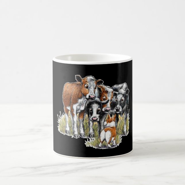 Corgi & The Cows Coffee Mug (Center)