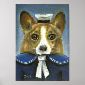 corgi the sailor poster