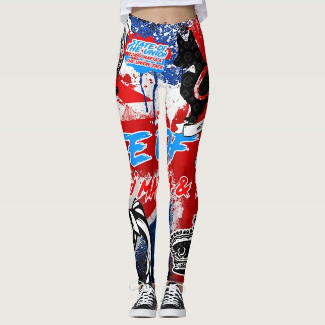 Corgi & the Union Jack Leggings (Front)