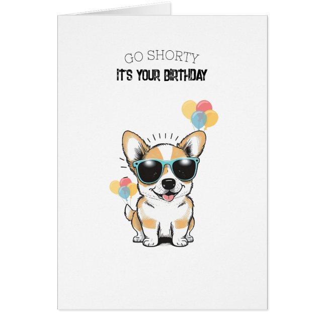 Corgi Themed Birthday Card Dog Lovers  (Front)