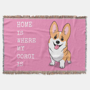 Corgi Throw Blanket