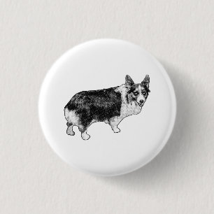 Corgi Tiny Noel Pop 3 Cm Round Badge