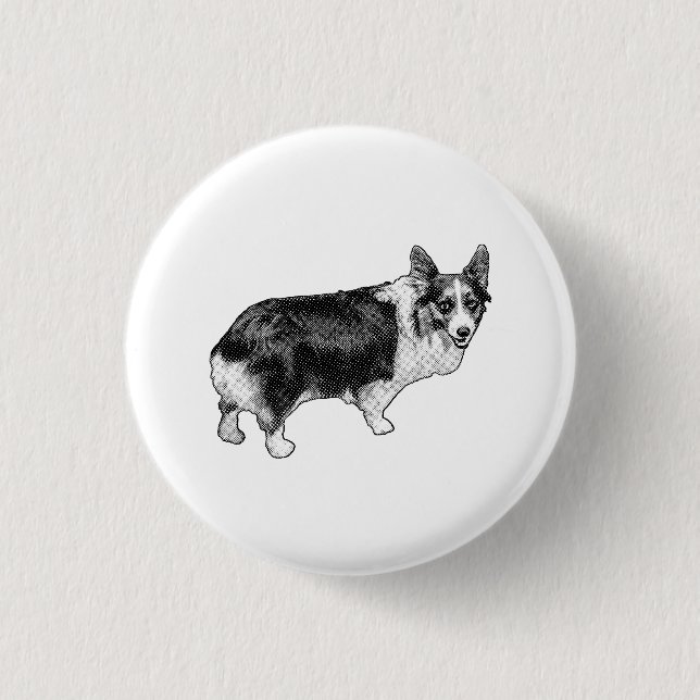Corgi Tiny Noel Pop 3 Cm Round Badge (Front)