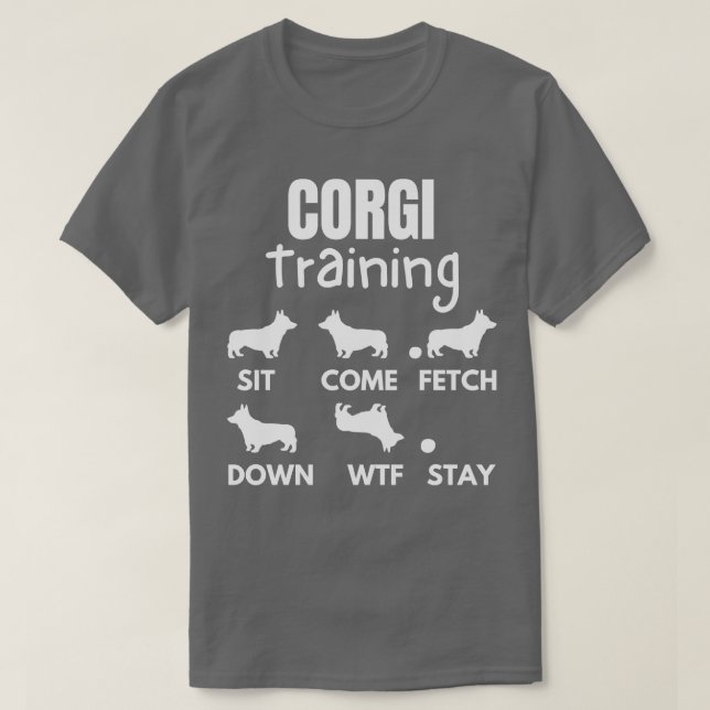 Corgi Training Corgi Dog Tricks 2 T-Shirt (Design Front)