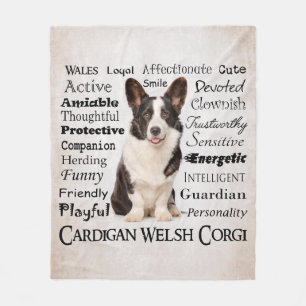 Corgi Traits Fleece Blanket