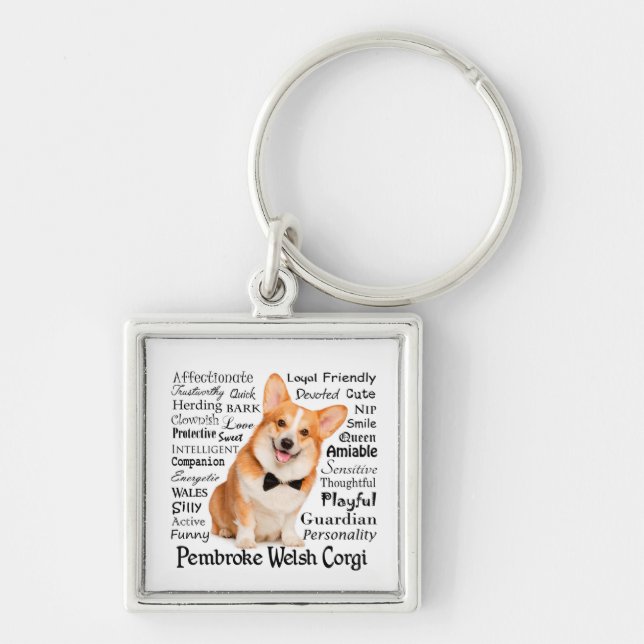 Corgi Traits Key Ring (Front)