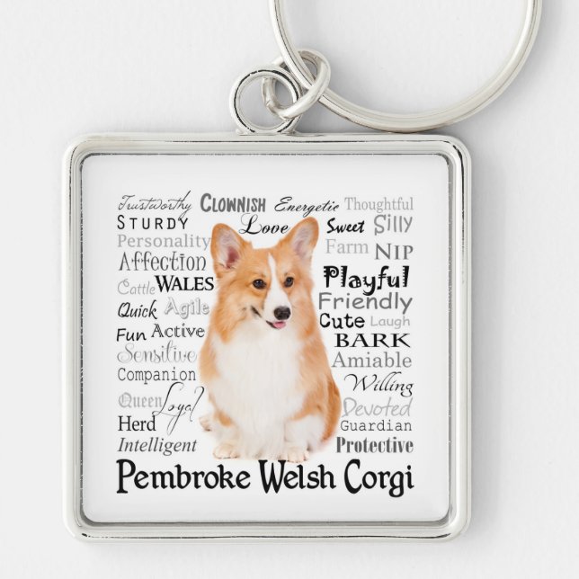 Corgi Traits Keychain (Front)