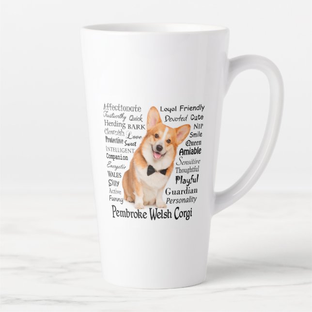 Corgi Traits Latte Mug (Right)