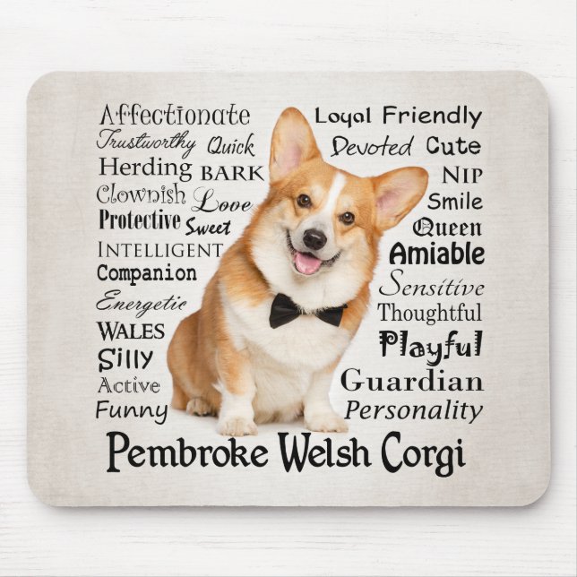 Corgi Traits Mouse Mat (Front)