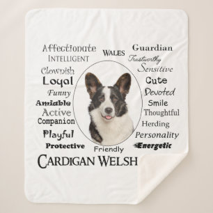 Corgi Traits Sherpa Blanket