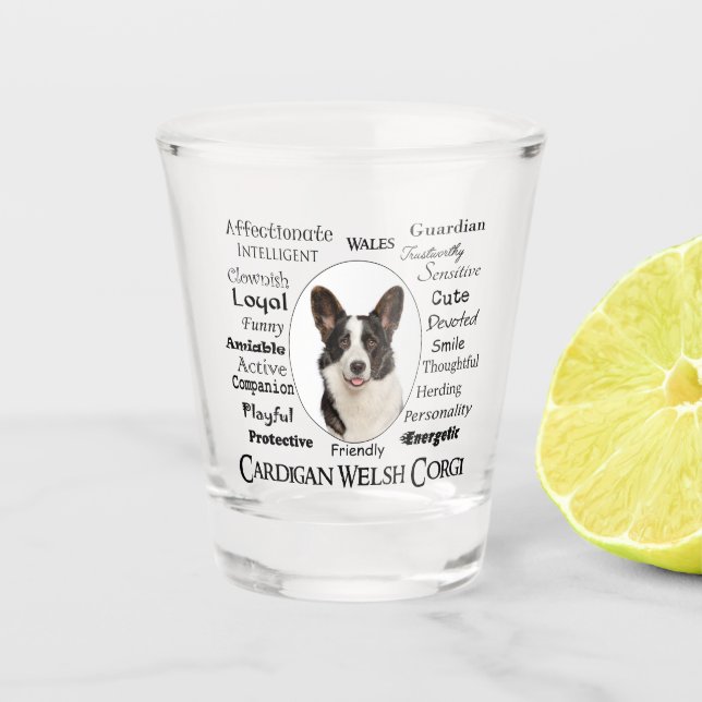 Corgi Traits Shot Glass (Front)