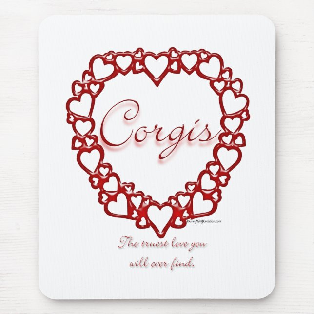 Corgi True Love Mouse Mat (Front)