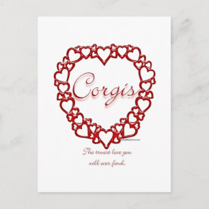 Corgi True Love Postcard